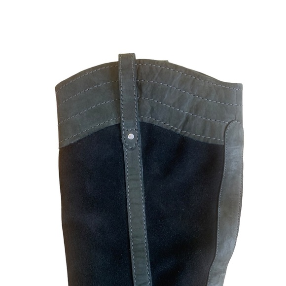 Timberland Chas St Black Leather & Suede Knee High Riding Boots Size 6.5 - Picture 12 of 15